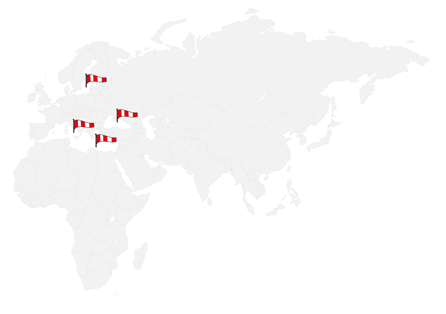 International ports coverage map